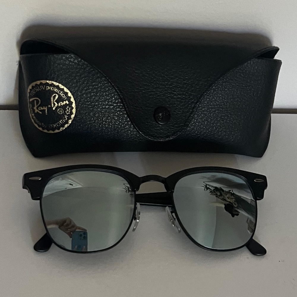 Ray Ban Club Master Mirrored Sunglasses